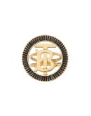 monogram motif crystal-embellished ring
