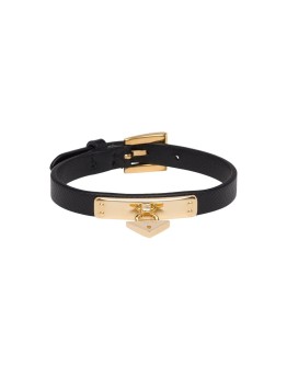 Saffiano padlock bracelet