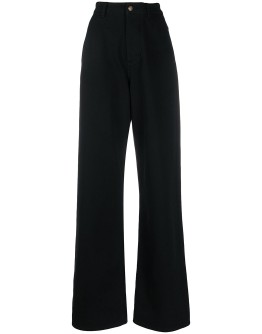 high-waisted wide-leg trousers