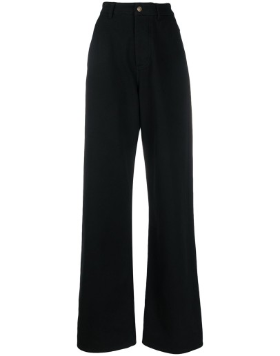 high-waisted wide-leg trousers