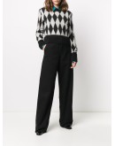 high-waisted wide-leg trousers