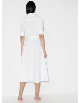 tie-waist midi dress