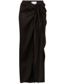 draped midi skirt