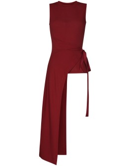 tie waist asymmetric top