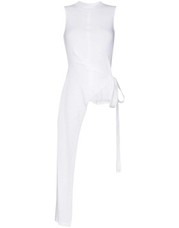 tie waist asymmetric top