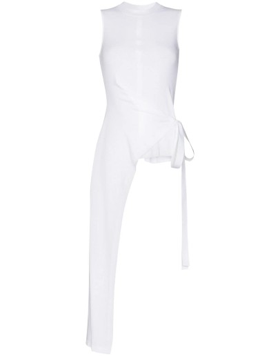tie waist asymmetric top