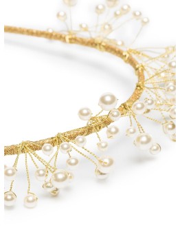Primavera gold-tone pearl headband