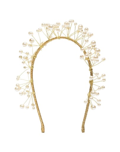 Primavera gold-tone pearl headband