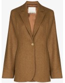 fitted-waist wool blazer