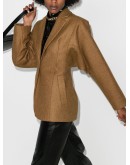 fitted-waist wool blazer