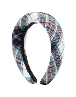 Melete checked wool headband