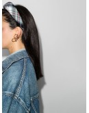 Melete checked wool headband