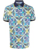 Maiolica print polo shirt