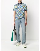 Maiolica print polo shirt