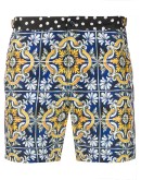 Maiolica print swim shorts