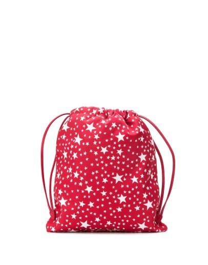 star print drawstring backpack