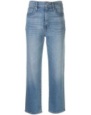 London high-waisted cropped jeans