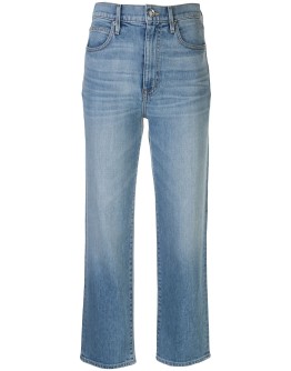 London high-waisted cropped jeans
