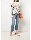 London high-waisted cropped jeans