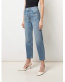 London high-waisted cropped jeans