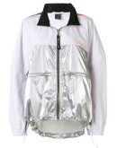 Side Runner two-tone hooded jacket