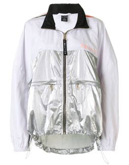 Side Runner two-tone hooded jacket