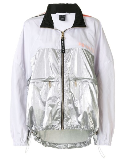 Side Runner two-tone hooded jacket