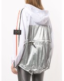 Side Runner two-tone hooded jacket