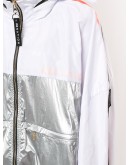 Side Runner two-tone hooded jacket