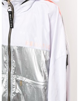 Side Runner two-tone hooded jacket