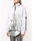Side Runner two-tone hooded jacket