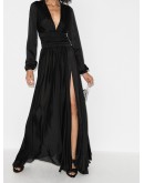 plunge neck evening gown