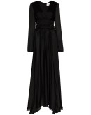plunge neck evening gown