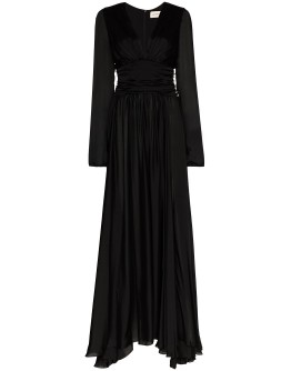 plunge neck evening gown