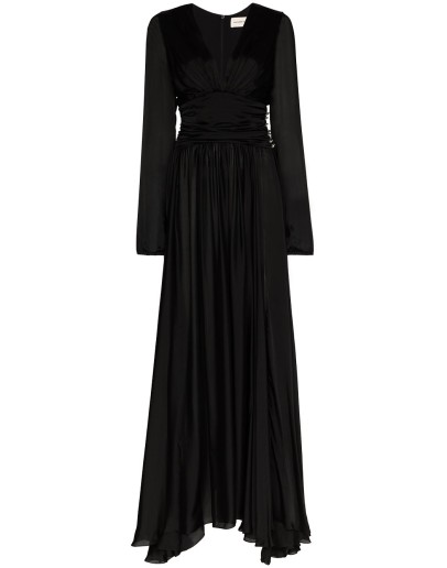 plunge neck evening gown
