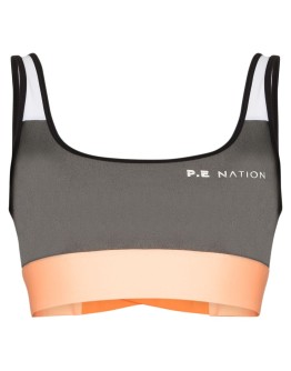 Side Runner colour-block sports bra