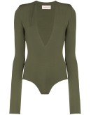 deep V-neck bodysuit