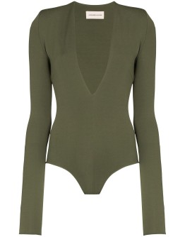 deep V-neck bodysuit