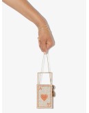 Poker crystal-embellished box bag