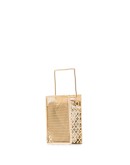 Poker crystal-embellished box bag
