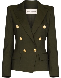 double-breasted wool blazer