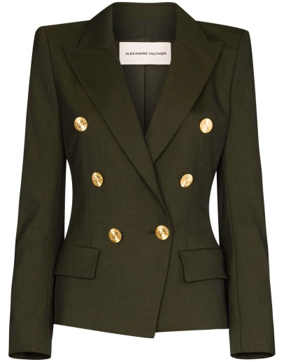 double-breasted wool blazer