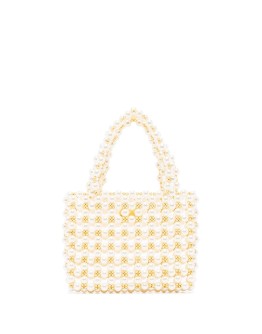 Pearl Mist embellished tote bag