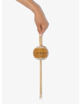 Carambola crystal-embellshed clutch