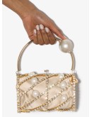 Brigitta crystal-embellished box bag