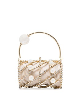 Brigitta crystal-embellished box bag