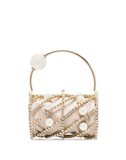 Brigitta crystal-embellished box bag