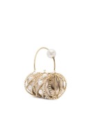 Brigitta crystal-embellished box bag