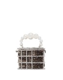 Holli Cometa crystal-embellished pearl bag