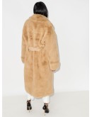 belted faux fur coat